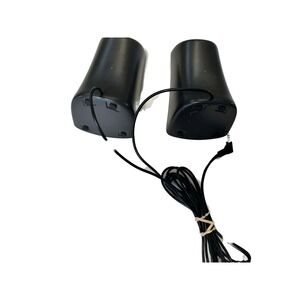 Desktop Computer Speakers PC Wired Stereo Pair Set Left Right Audio Black
